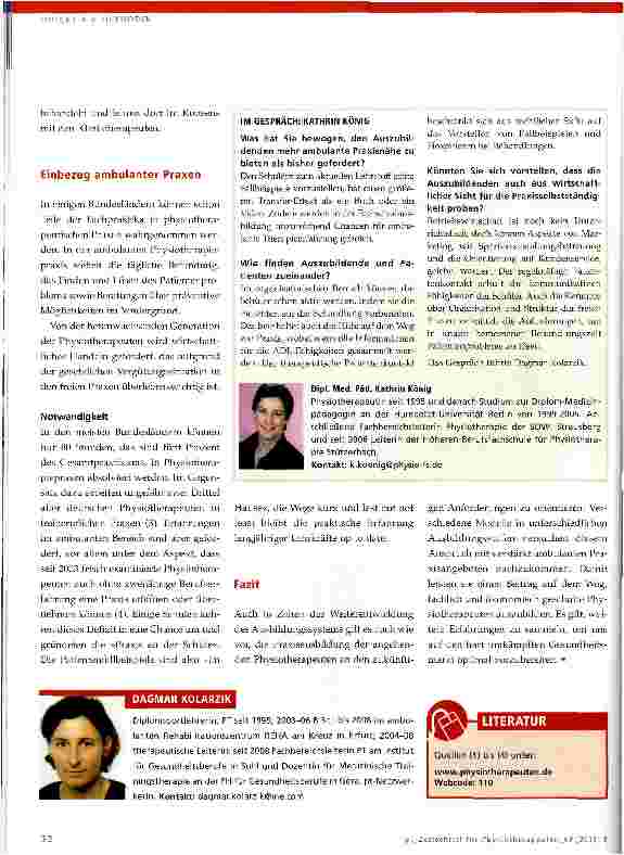 Vorschauseite 2: Praktische Ausbildung und ambulante Praxis