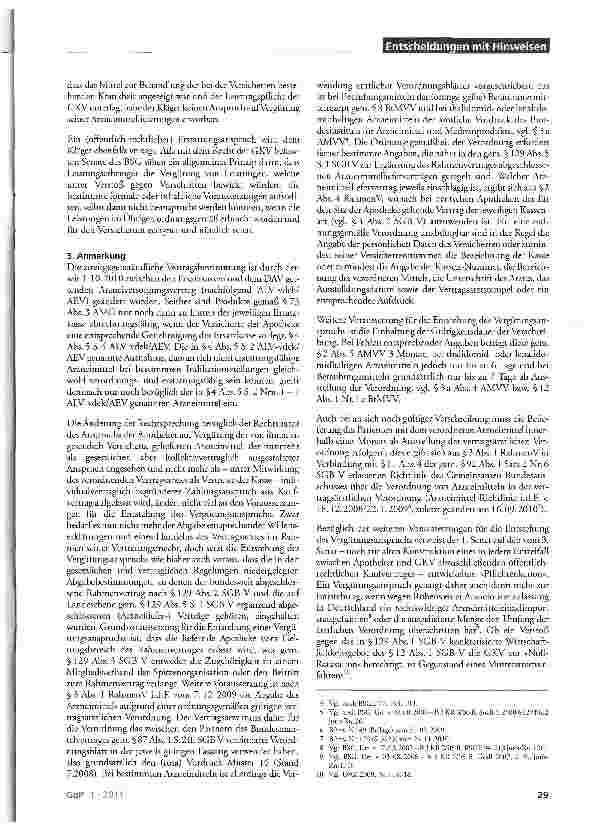 Vorschauseite 2: Grundsätzlich kein Anspruch der Apotheker auf Vergütung der Versorgung von Ersatzkassenversicherten mit gem. §73 Abs. 3 AMG importierten Arzneimitteln