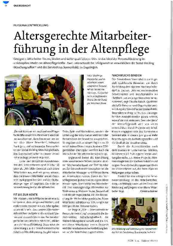Vorschauseite 1: Altersgerechte Mitarbeiterführung in der Altenpflege