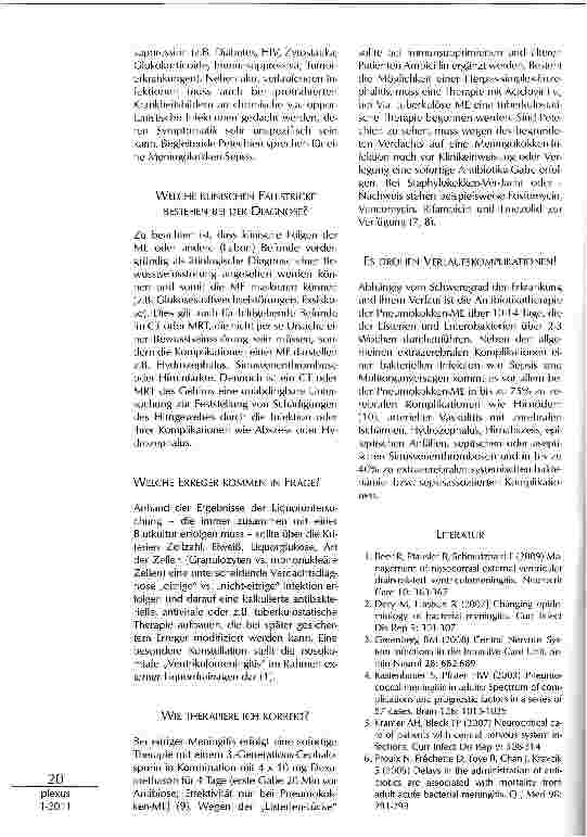 Vorschauseite 2: MENINGOENZEPHALITIDEN: FALLSTRICKE UND KOMPLIKATIONEN