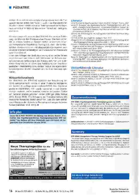 Vorschauseite 5: ETP-ADHS: Ergotherapeutisches Trainingsprogramm bei ADHS