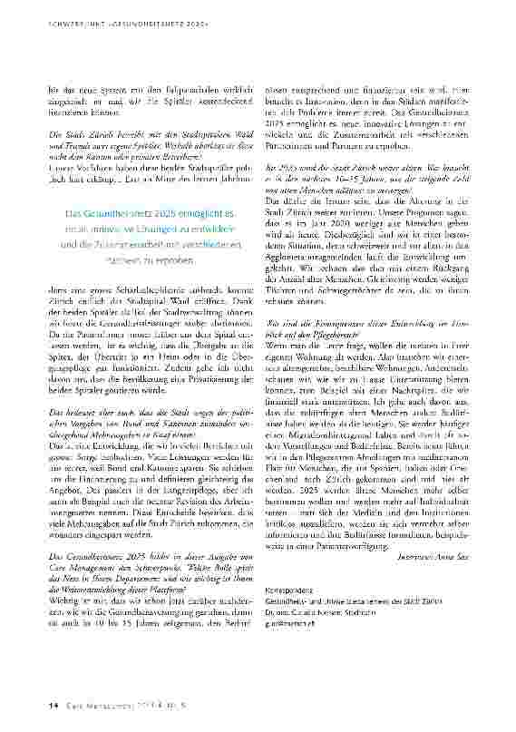 Vorschauseite 2: «Grosse Brocken kommen auf uns zu»