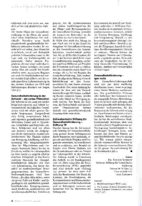 Vorschauseite 2: Gesundheitsförderung -was heisst das eigentlich?