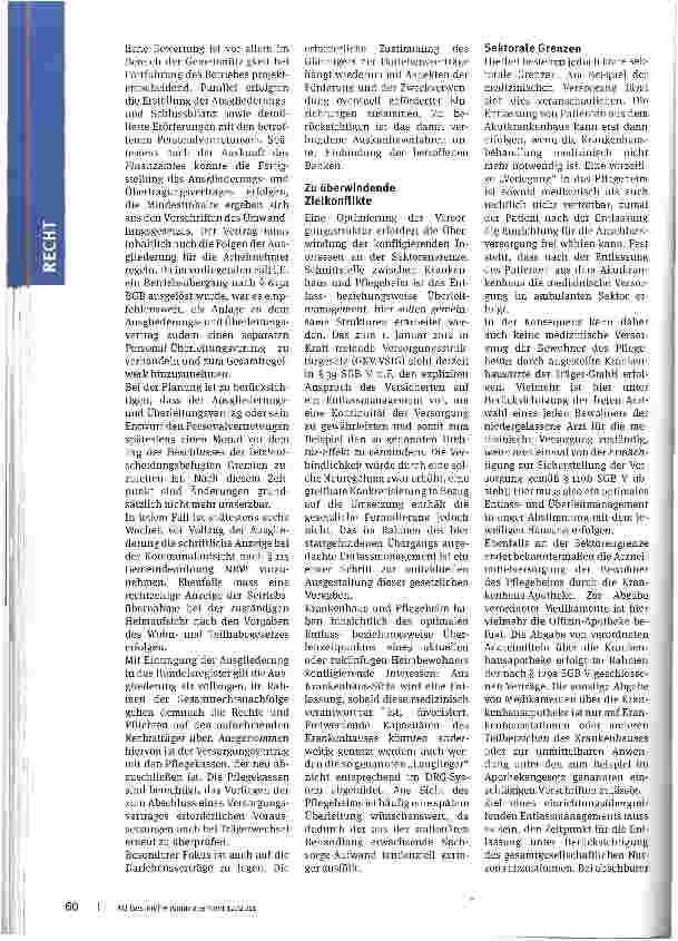 Vorschauseite 2: Zusammenschluss von Krankenhaus und Pflegeheim