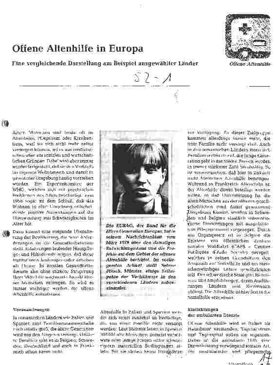 Vorschauseite 1: Offene Altenhilfe in Europa