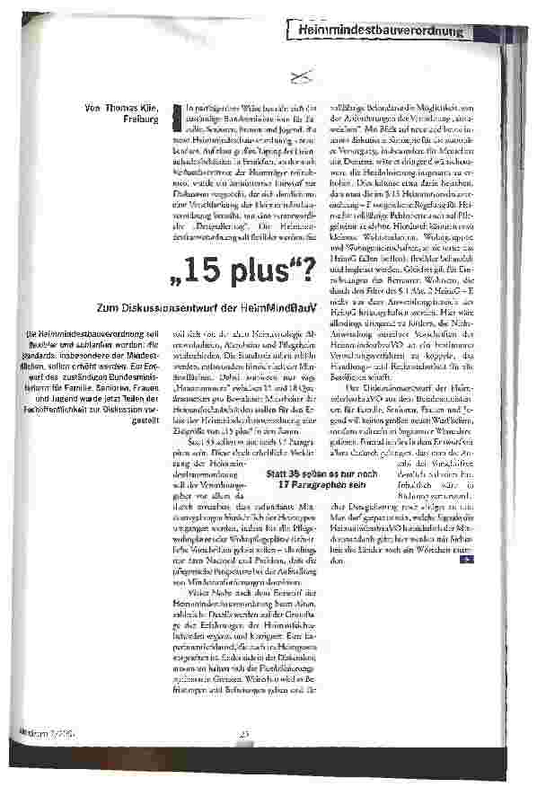 Vorschauseite 1: 15 plus?