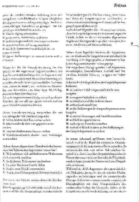 Vorschauseite 6: Das Sokratische Gespräch als Vorbild für das beratende Gespräch zwischen Arzt und Patient