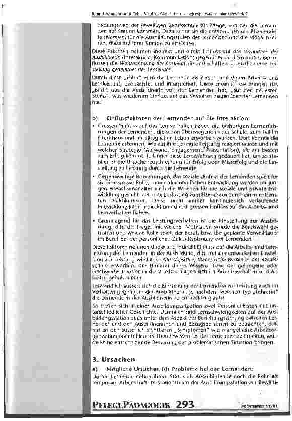Vorschauseite 3: Wer ist hier schwierig - was ist hier schwierig? Zum Umgang mit schwierigen Ausbildungssituationen auf den Pflegestationen