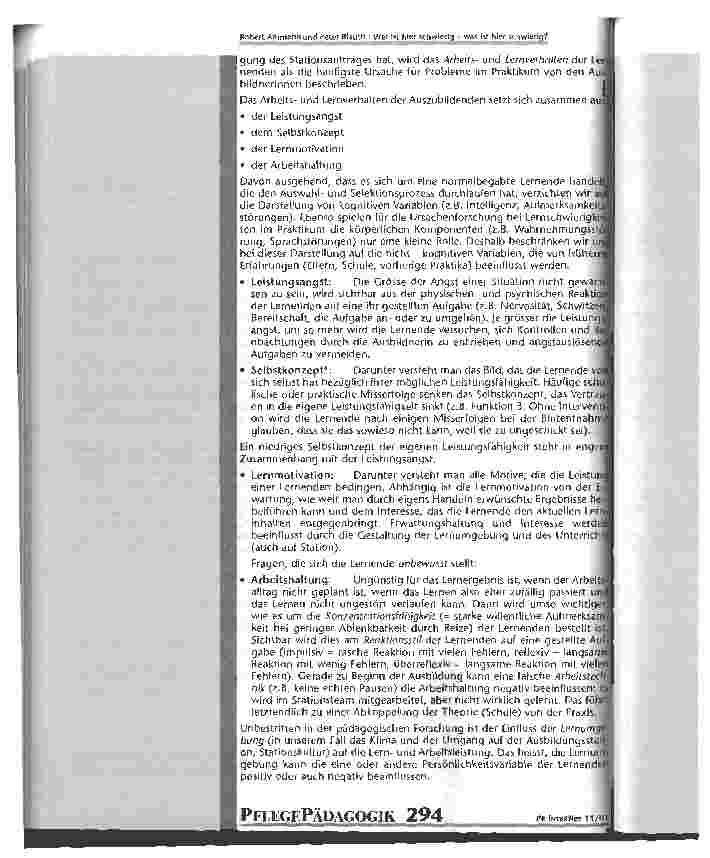 Vorschauseite 4: Wer ist hier schwierig - was ist hier schwierig? Zum Umgang mit schwierigen Ausbildungssituationen auf den Pflegestationen