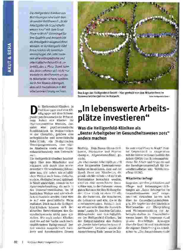 Vorschauseite 1: „In lebenswerte Arbeitsplätze investieren