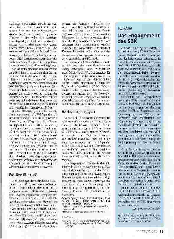 Vorschauseite 2: Fokusgruppen-Gespräche zu DRG Befürchtungen und Hoffnungen