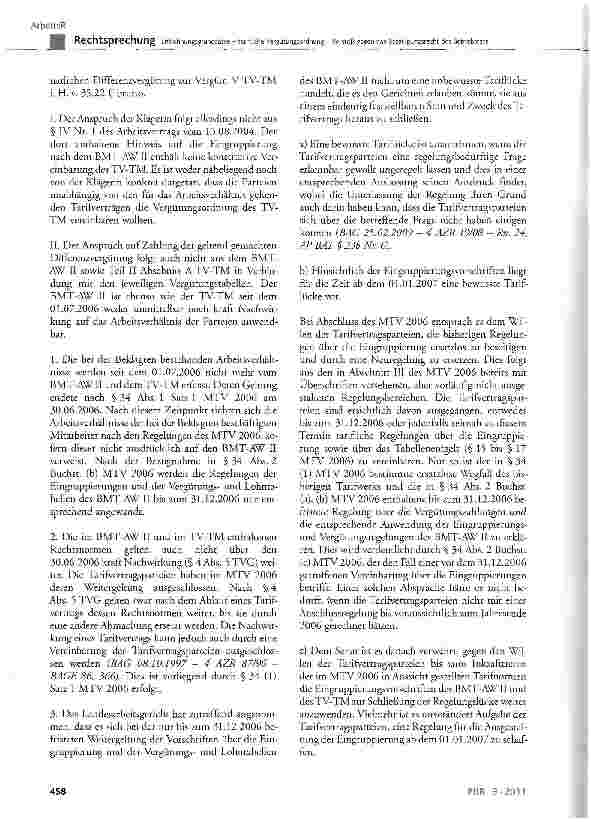 Vorschauseite 3: Entlohnungsgrundsätze - tarifliche Vergütungsordnung Verstoß gegen das Beteiligungsrecht des Betriebsrats TVG § 4 V; BetrVG § 87 Abs. 1 Nr. 10