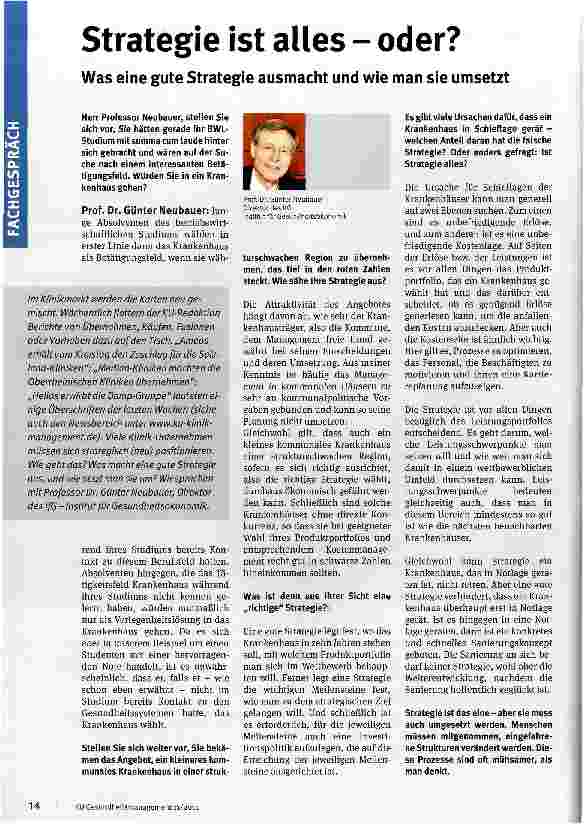 Vorschauseite 1: Strategie ist alles - oder?