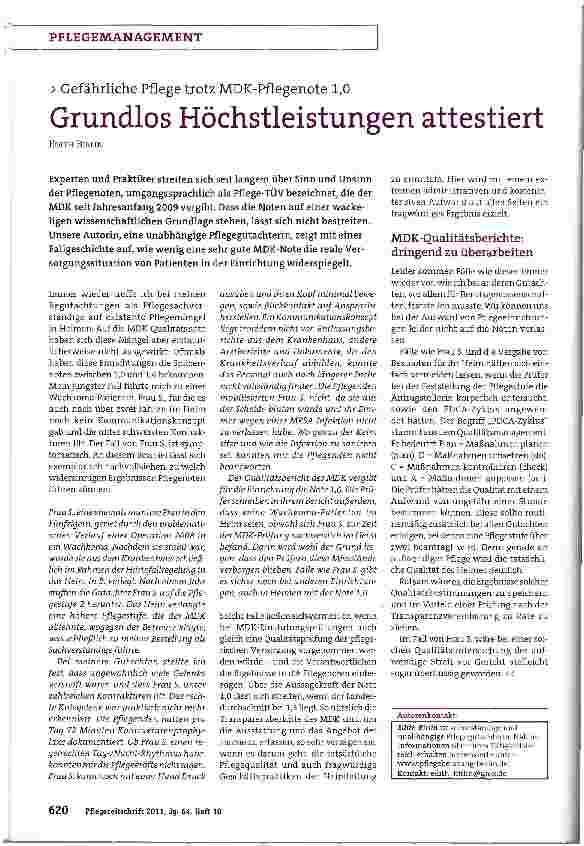 Vorschauseite 1: Grundlos Höchstleistungen attestiert