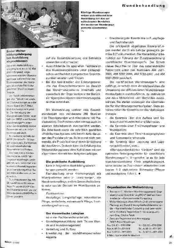 Vorschauseite 2: Fachperson in SCHEN Wundmanagement