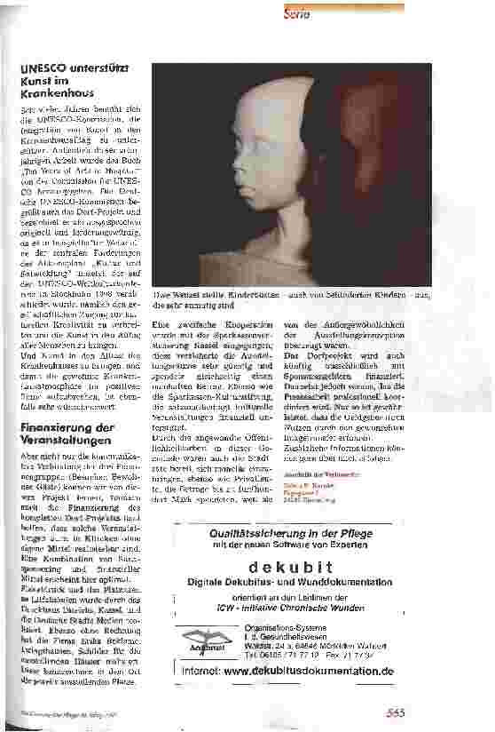 Vorschauseite 2: Spannende Ausstellungsinszenierungen Kunst im Krankenhaus
