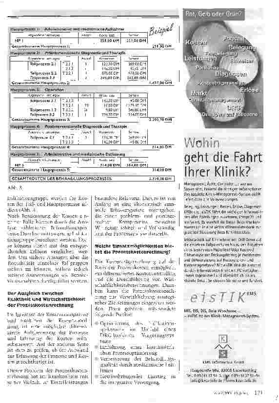 Vorschauseite 3: Die Kostenträgerrechnung wird überlebenswichtig im DRG-basierten vergütungenssystem