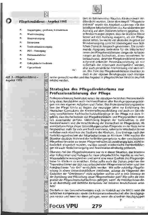 Vorschauseite 2: Pflegekonsildienst - ein Beitrag zur professionellen Patientenversorgung im Universitätsklinikum Gießen