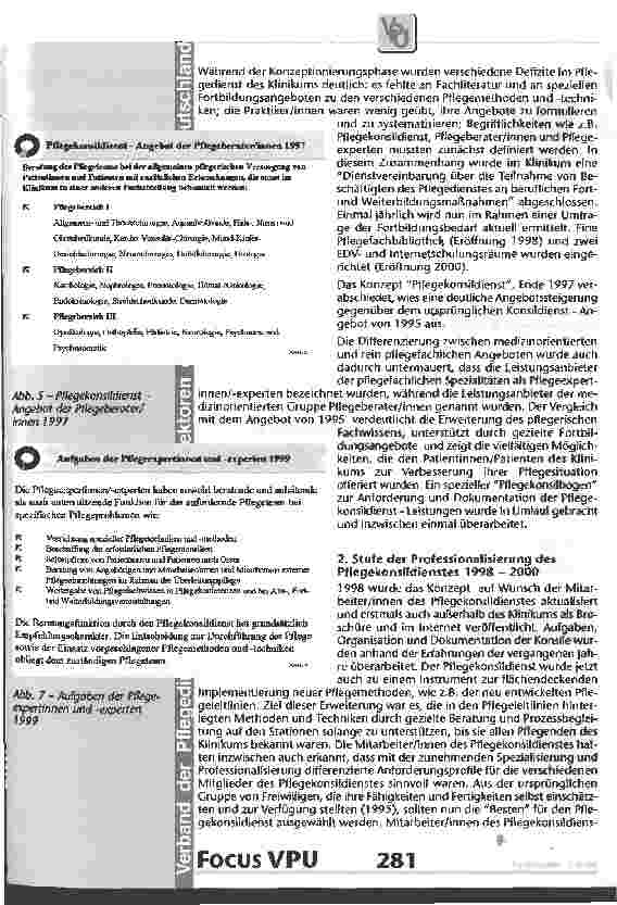 Vorschauseite 4: Pflegekonsildienst - ein Beitrag zur professionellen Patientenversorgung im Universitätsklinikum Gießen