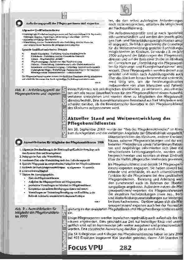 Vorschauseite 5: Pflegekonsildienst - ein Beitrag zur professionellen Patientenversorgung im Universitätsklinikum Gießen