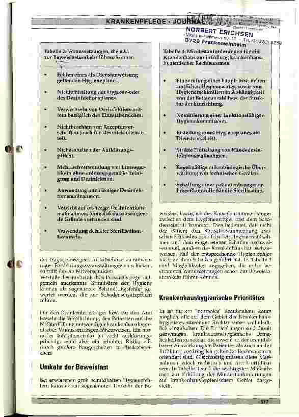 Vorschauseite 2: Krankenhaushygienische Rechtsprobleme für stationäre Einrichtungen