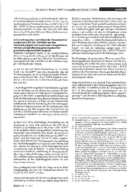 Vorschauseite 5: Die Berücksichtigung des Uberbrückungsgeldes nach §51 Abs.1 StVollzG bei bedürftigen Haftentlassenen