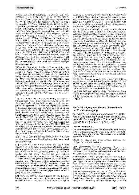 Vorschauseite 3: Bezahlte Altersbeurlaubung; vorzeitige Altersrente
