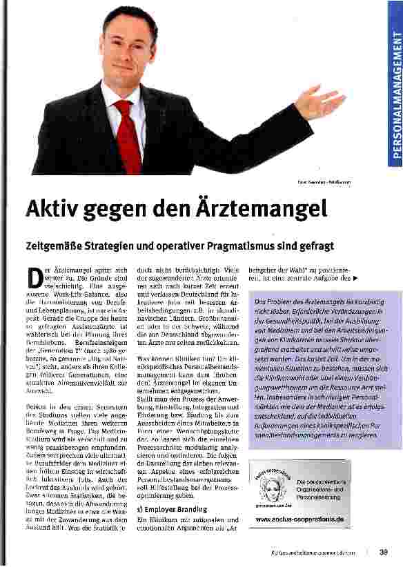 Vorschauseite 1: Aktiv gegen den Ärztemangel