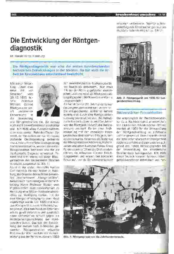 Vorschauseite 1: Die Entwicklung der Röntgen diagnostik