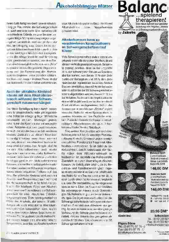 Vorschauseite 2: Süchtig geboren - Psychomotorische Defizite bei Kindern von alkoholabhängigen Müttern (Teil II)