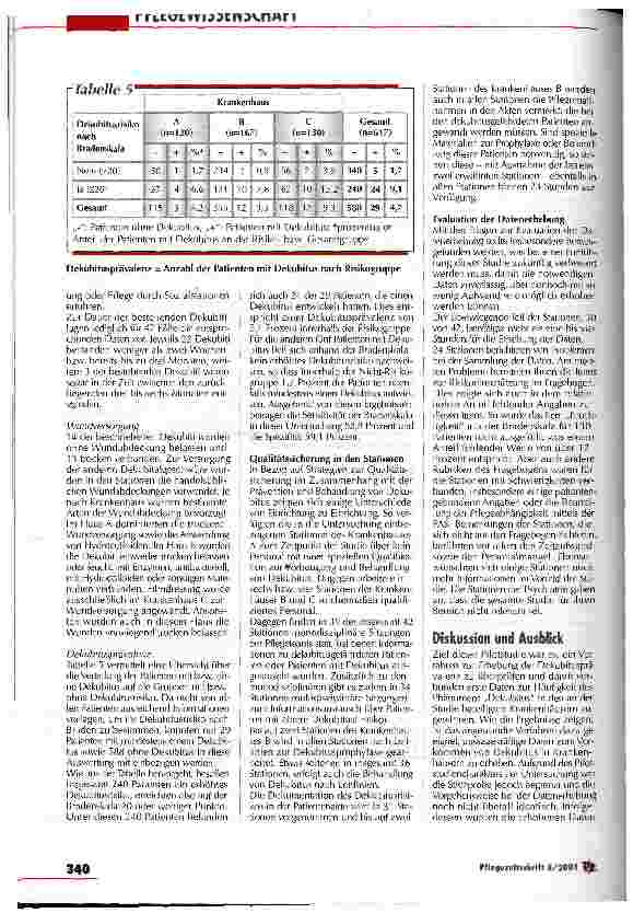 Vorschauseite 4: Der erste Schritt zu vergleichbaren Zahlen Pilotstudie zur Dekubitusprävalenz