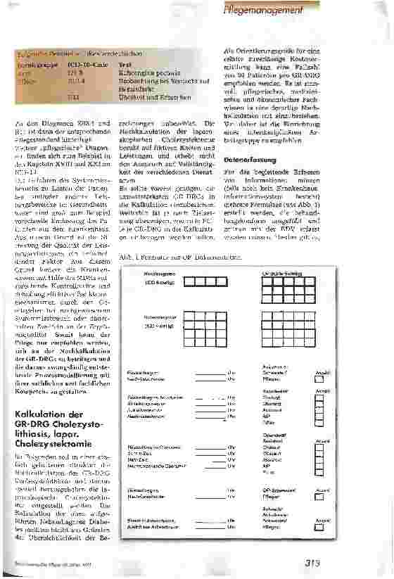 Vorschauseite 2: Kalkulation der GR-DRG - Lapraskopische Cholezystektomie