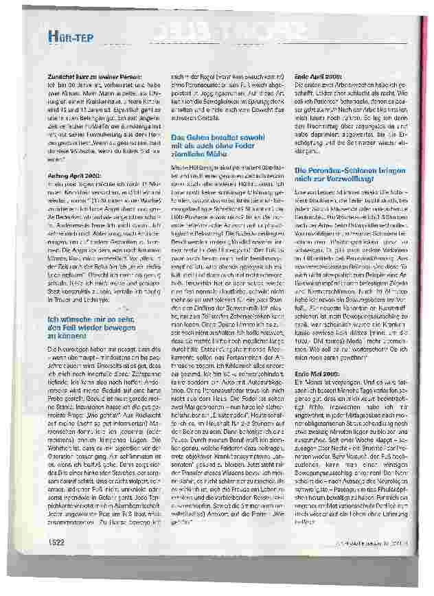 Vorschauseite 2: Eine Physiotherapeutin als TEP-Patientin ein autobiografischer Bericht