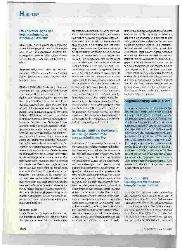 Vorschauseite 3: Eine Physiotherapeutin als TEP-Patientin ein autobiografischer Bericht