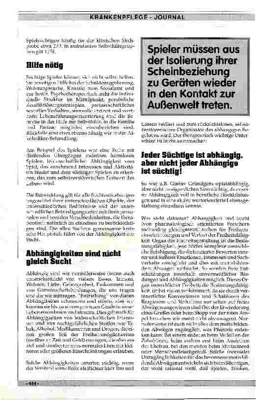Vorschauseite 3: Zur Problematik der Süchtigkeit