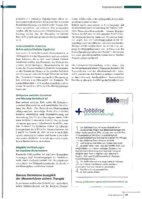 Vorschauseite 4: Unterschiedliche MessmethodenBZ ist nicht gleich BZ