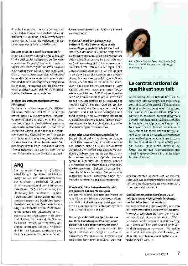 Vorschauseite 2: Für Qualität braucht es Transparenz