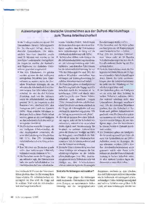 Vorschauseite 2: Sicherheit am Arbeitsplatz durch Geschäftszwänge vernachlässigt