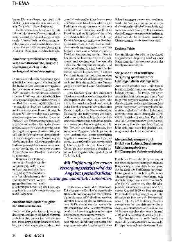 Vorschauseite 5: Zwischen den Welten - die »ambulante spezialärztliche Versorgung«