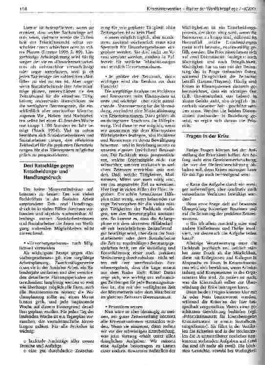 Vorschauseite 2: Arbeitsplanung und Krisenintervention