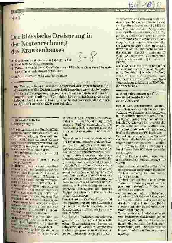 Vorschauseite 1: Der klassische Dreisprung in der Kostenrechnung des Krankenhauses