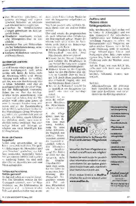 Vorschauseite 3: Das Kritikgespräch als Führungsinstrument in der Pflege