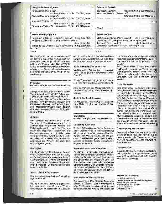 Vorschauseite 3: Therapie von Tumorschmerzen 2. Teil: Medikamentöse Therapie von Tumorschmerzen