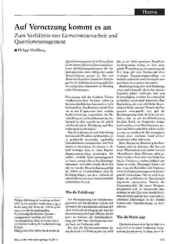 Vorschauseite 1: Auf Vernetzung kommt es an