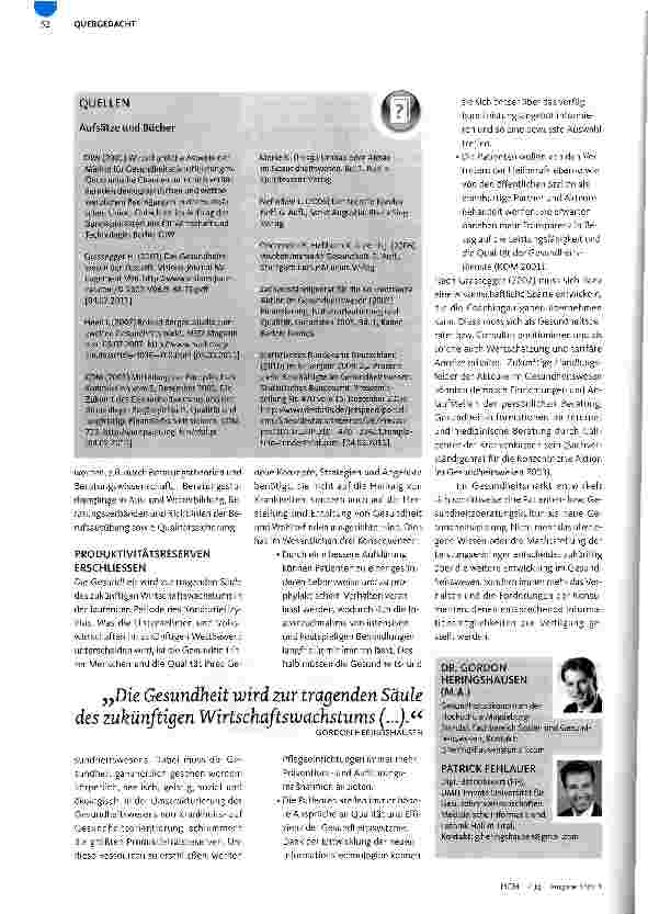 Vorschauseite 3: MARKTENTWICKLUNGChancen durch Gesundheitsberatung