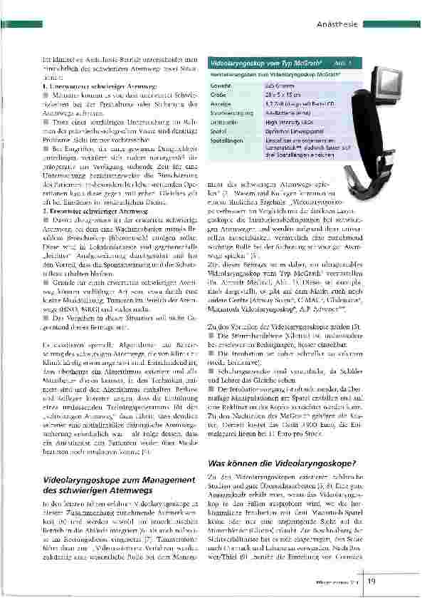 Vorschauseite 2: Intubation mittels Video
