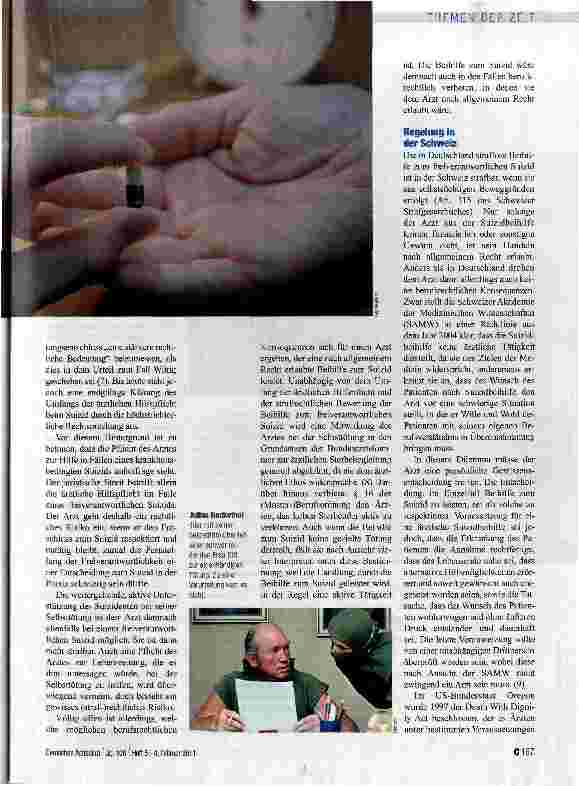 Vorschauseite 2: BEIHILFE ZUM SUIZIDKeine ärztliche Aufgabe