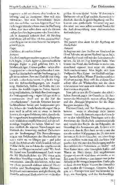 Vorschauseite 3: Zu Akkreditierungen von Studiengängen im Bereich Pflege
