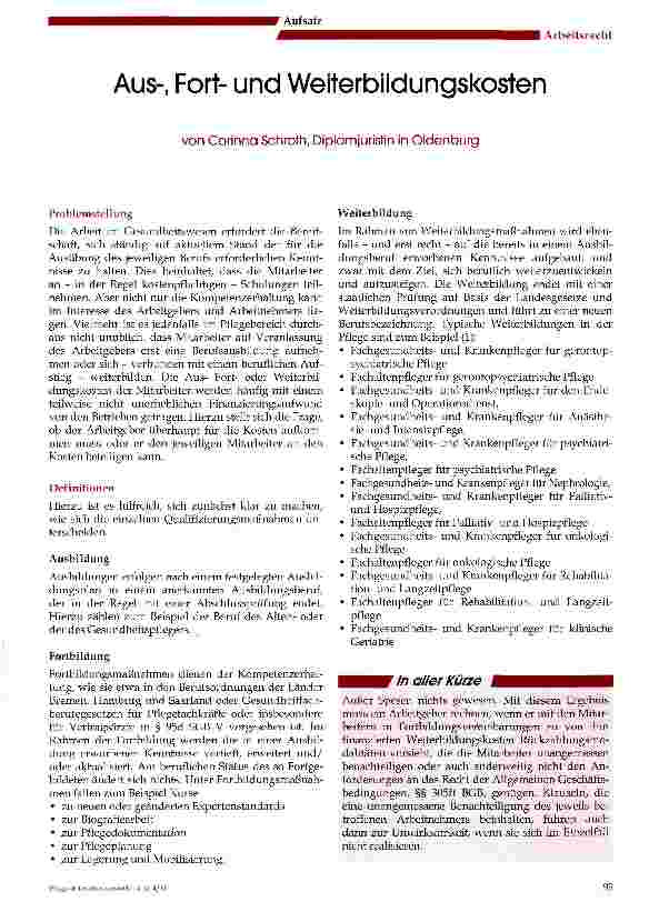 Vorschauseite 1: Aus-, Fortund Weiterbildungskosten