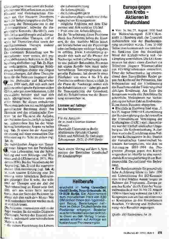 Vorschauseite 2: Betreuung von Tumorpatienten unter ambulanten Bedingungen